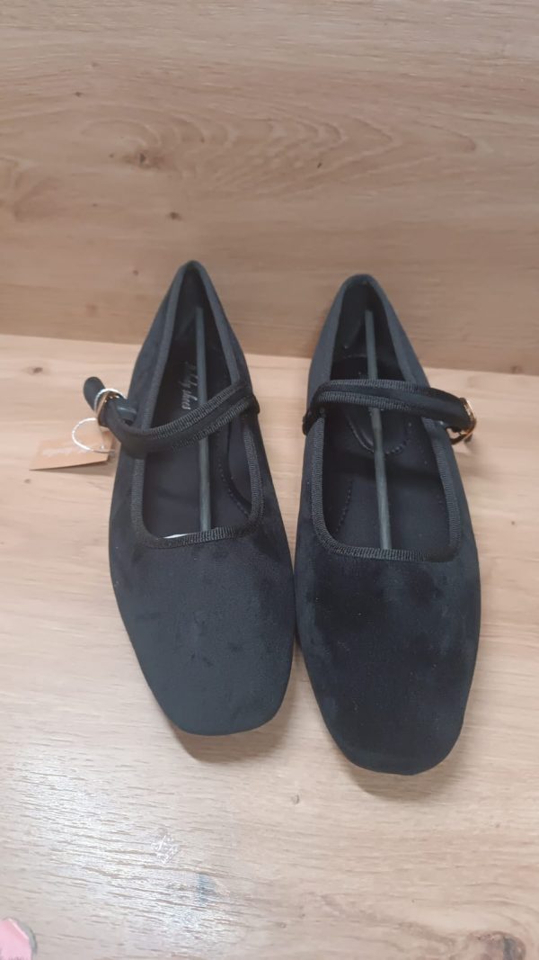 MANOLETINAS / BAILARINAS TERCIOPELO NEGRO - Imagen 2