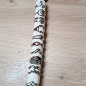 ANILLOS DE ACERO AJUSTABLES PLATEADOS