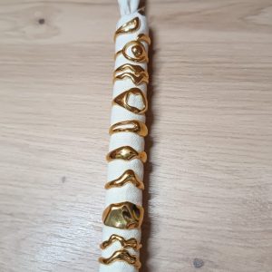 ANILLOS DE ACERO AJUSTABLES DORADOS