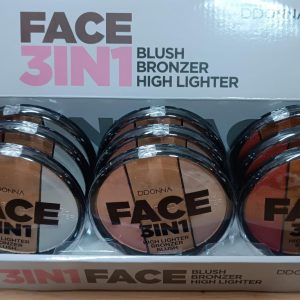 FACE 3IN1 BLUS, BRONZER, HIGH LIGHTER